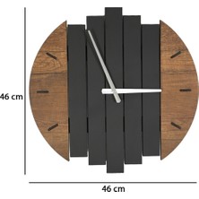 Hobimax Dekoratif, Büyük Boy, Lüx Ahşap Duvar Saati