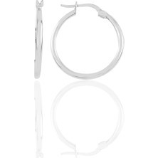 Söğütlü Silver Gümüş  23 mm Şarnel Halka Küpe