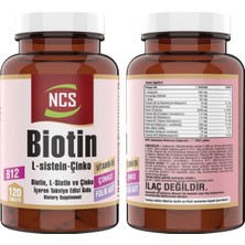 Ncs Biotin L Sistein Çinko Vitamin B1-B2-B5-B6 Folik Asit 120 Tablet & Ncs Vitamin D3 + K2 Damla 20 ml