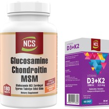 Ncs Glucosamine Chondroitin Msm Type Iı Collagen Turmeric 180 Tablet & Vitamin D3 + K2 Damla 20 ml