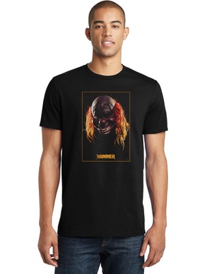 Qivi Slipknot Hammer Rock Metal Müzik Music Baskılı Siyah Erkek Örme Tshirt