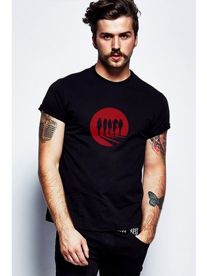 Qivi Silhouette Bad Girl Baskılı Siyah Erkek Örme Tshirt
