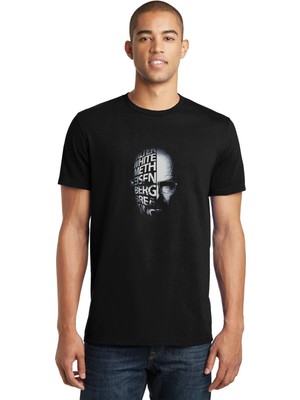 Qivi Walter Breaking Bad Baskılı Siyah Erkek Örme Tshirt
