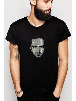 Qivi Breaking Bad Jesse Baskılı Siyah Erkek Örme Tshirt