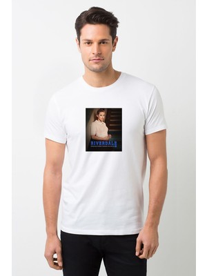 Qivi Riverdale Betty Cooper Promotional Portrait Baskılı Beyaz Erkek Örme Tshirt