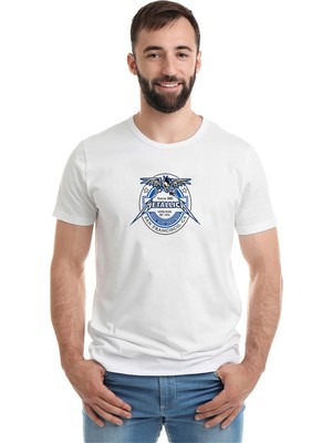 Qivi Metallıca Seek And Destroy Baskılı Beyaz Erkek Örme Tshirt