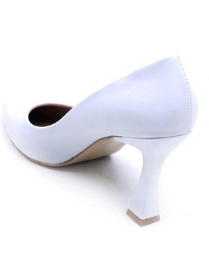 Ustalar Ayakkabı Çanta Beyaz Kadın Stiletto Topuklu Ayakkabı 006.629