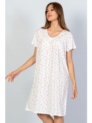 Vienetta Pamuklu Babaanne Kısa Kol Kısa Gecelik
