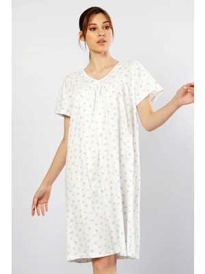 Vienetta Pamuklu Babaanne Kısa Kol Kısa Gecelik
