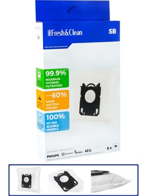 Pro Fresh & Clean Bork Vc 9818 Uyumlu 6'lı Bez Toz Torbası