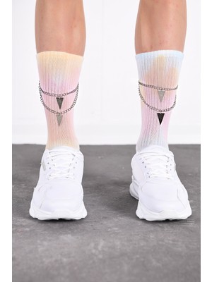 Silver Seul Gümüş Takı Setli Batik Boyalı Tenis Çorabı