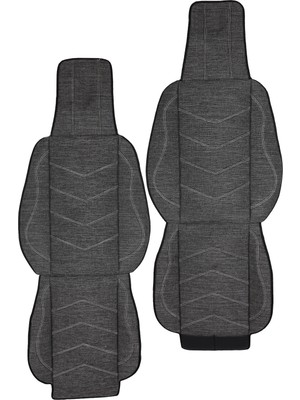 Lugmo Oto Koltuk Kılıf Minder Ön 2'li Set Terletmez Astarlı Füme