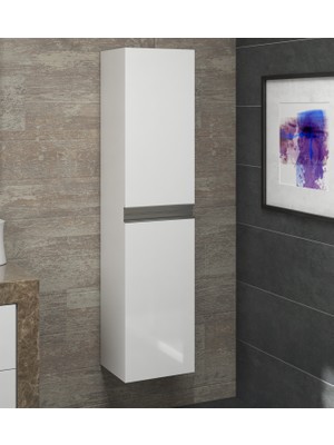 Alfa Banyo Esen Mdf Beyaz 150 cm Lüx Banyo Boy Dolabı