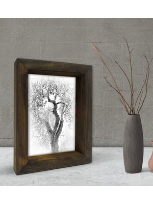 Bk Gift Dekoratif Doğal Masif Ahşap Çerçeve 15 x 20 cm-31