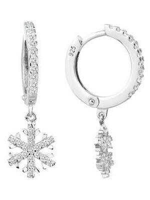 Harem Altın Zirkon Taşlı Sallantı Kar Tanesi Gümüş Küpe GMS2112