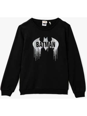 Koton Batman Lisansli Baskılı Uzun Kollu Bisiklet Yala Sweatshirt