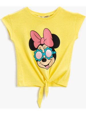 Koton Kız Bebek Mickey Mouse T-Shirt Lisansli Pamuklu
