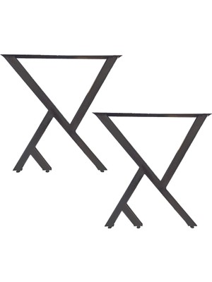 CVTdesign Metal Ayak Ahşap Masif Kütük Bilgisayar Çalışma Yemek Masası Ayağı