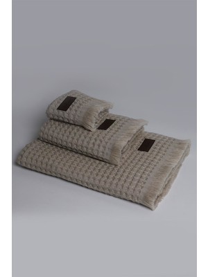 Ecocotton Seren Bej 3 Parça Organik Pike Havlu Seti