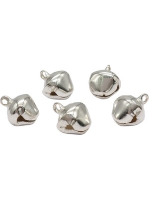 Hedef Bijuteri 25 Adet 10MM Nikel/gümüş Renk Kulplu Zil,çan,çıngırak,metal Amigurumi Zili,takı Aksesuar Yapımı