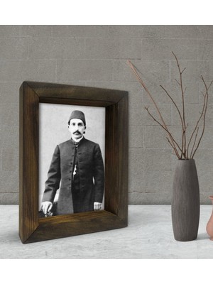 Bk Gift Sultan Iı Abdülhamid Han Tasarımlı Dekoratif Doğal Masif Ahşap Çerçeve 15X20CM-8