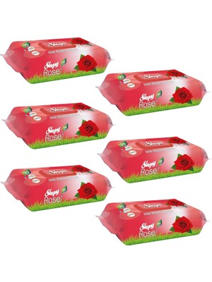 Sleepy Gül Kokulu Islak Havlu 90 Yaprak x 6 Adet