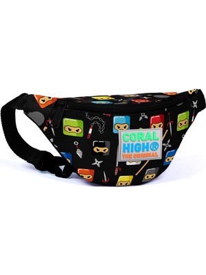 Yaygan Coral High Kids Bel Çantası Ninja Desenli  Siyah  Erkek Çocuk 22581