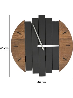 Hobimax Dekoratif, Büyük Boy, Lüx Ahşap Duvar Saati