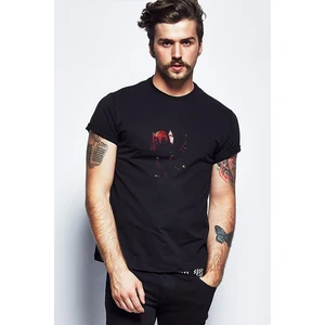 Anime Akatsuki Baskılı Siyah Erkek Örme Tshirt