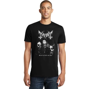 Mayhem Buried By Time And Bust Baskılı Siyah Erkek Örme Tshirt