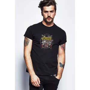 Guns N Roses Metal Baskılı Siyah Erkek Örme Tshirt