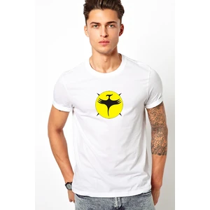 Zagor Logo Baskılı Beyaz Erkek Örme Tshirt
