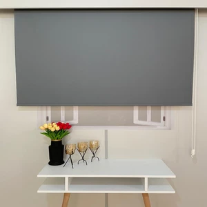Volper Mekanik Antrasit 180 x 200 cm Mat Kalın Kumaş Stor Perde
