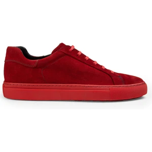 Hakiki Süet Kırmızı Sneaker Erkek Ayakkabı