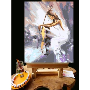 Pandora Hobi N1165 - Numaralı Boyama Seti - 40 x 50 cm Kasnağa Gerili Ürün - Viyolonsel ve Kadın