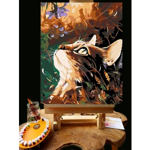 Pandora Hobi N1177 - Numaralı Boyama Seti - 40 x 50 cm Kasnağa Gerili Ürün - Kedi