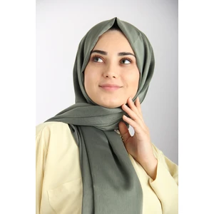 Soft Haki Sima Janjanlı Şifon Şal
