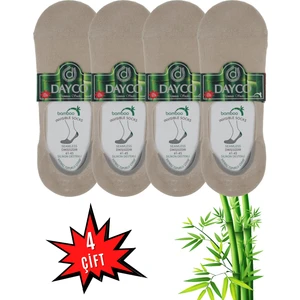 Erkek Bambu Premium Babet Çorap 4'lü Set Bej