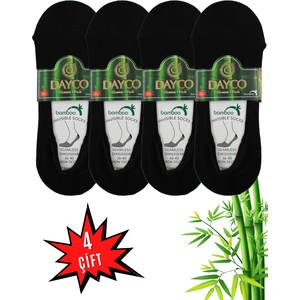 Bayan Bambu Premium Babet Çorap 4'lü Set Siyah