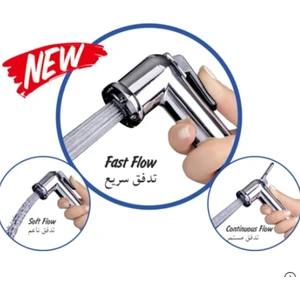 Taharatmatik Krom Şeffaf Taharet Musluk Seti Wc Musluk Duş Seti