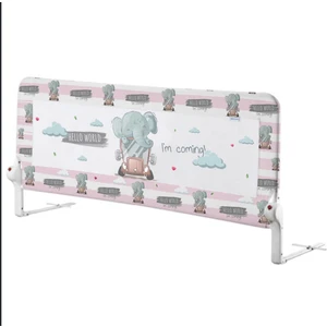 Hello World Elephant Katlanabilir Yatak Bariyeri 150 cm Pembe