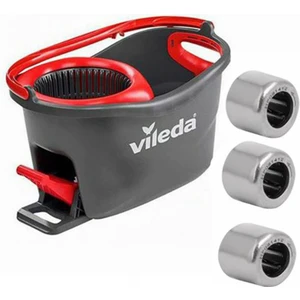 Photo Print Vileda Turbo Pedallı Cambaz Temizlik Kova Seti Tamir Rulmanı 8 Köşeli  3 Adet