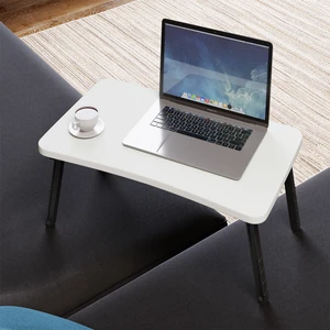 Renkli Laptop Sehpası Katlanabilir Yatak Koltuk Üstü Kahvaltı Bilgisayar Sehpası Beyaz