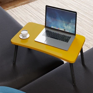 Renkli Laptop Sehpası Katlanabilir Yatak Koltuk Üstü Kahvaltı Bilgisayar Sehpası Sarı