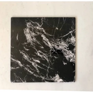 Doğal Siyah Mermer Sunum Tabağı 1 x 30 x 30 cm