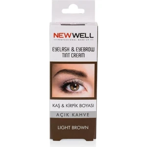 New Well Eyelash & Eyebrow Tint Light Brown Cream Kaş & Kirpik Boyası Açık Kahve 15ML