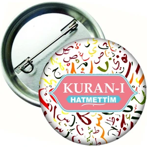 Hediye Panayırı Kuran`ı Hatmettim Rozeti 20 Adet