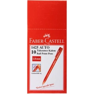 Faber Castell 1425 Auto Tükenmez Kalem Kırmızı 10 Adet  1 Paket 10 Adet 009942