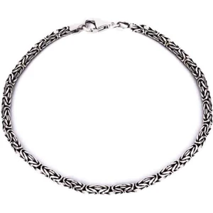 Candie Silver 3,5mm-9,5 gr Kral Zincir Gümüş Bileklik