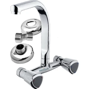 Armilla Armatür Klasik Duvardan Mutfak Musluğu Bataryası  Pirinç Gövde Pirinç Salmastra